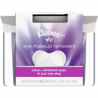 Kleenex Moist Eye Makeup Remover, Refillable Dispenser & Removers