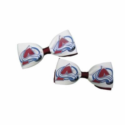 Colorado Avalanche Hair Bow Pair