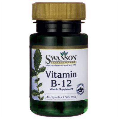 Swanson Vitamin B-12 500 mcg 30 Caps