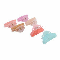 Ladies Women Plastic Flower Hollow Out Design Hairclips Hair Claw Clip 6pcs