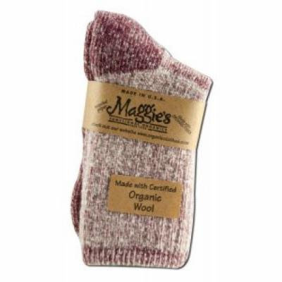 Maggies Organics - Killington Mountain Hiker Socks, Raspberry 9-11
