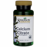 Swanson Calcium Citrate 200 mg 60 Caps