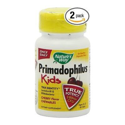 Nature's Way Primadophilus Chewables for Kids, Cherry, 2 Count