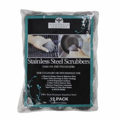 Nouvelle Legende® Stainless Steel Scrubbers Scouring Pad 12-Pack