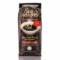 Rich Rewards Breakfast Ground Coffee (Natural Mocha Flavor) - 12 oz (340 Grams)