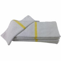 Nouvelle Legende® 14 X 18in Ribbed Bar Mop Microfiber Towels (12 Pack) Yellow Stripe