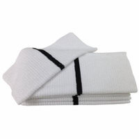 Nouvelle Legende® 14 X 18in Ribbed Bar Mop Microfiber Towels (12 Pack) Black Stripe