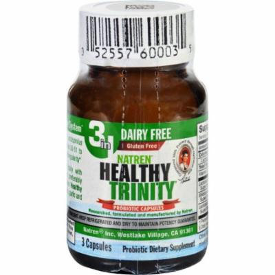 Natren Healthy Trinity Probiotic - 3 Capsules - Case of 6