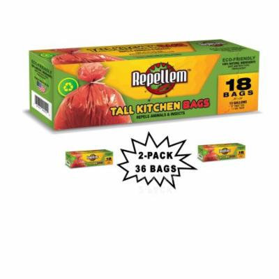 REPELLEM TALL KITCHEN TRASH BAGS -2PK