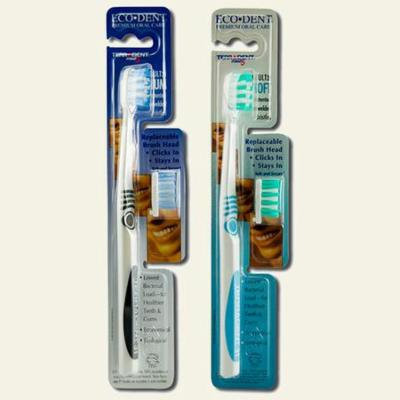 Lotus Brands - Eco-Dent Replaceable Head Toothbrush, Medium, 1 ea