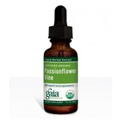 Passionflower Vine Certified Organic Extract Gaia Herbs 2 oz Liquid