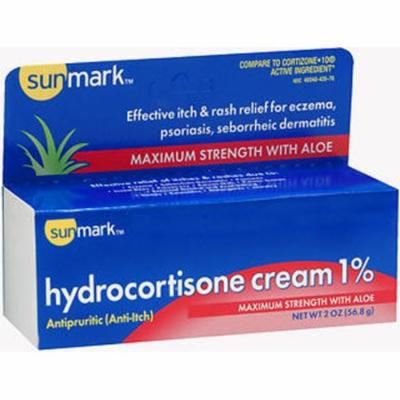 Sunmark Hydrocortisone Cream 1% Maximum Strength With Aloe - 2 oz