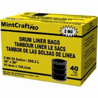 Drum Liner, Black 55 Gal