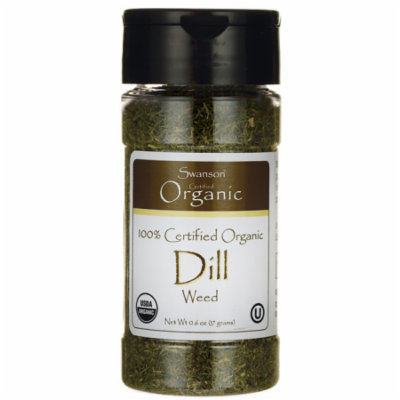 Swanson 100% Certified Organic Dill Weed 0.6 oz (17 grams) Flakes