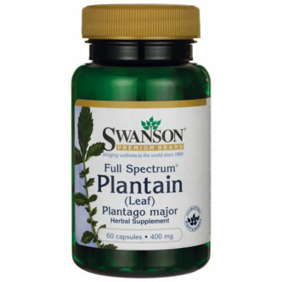 Swanson Full Spectrum Plantain (Leaf) Plantago M 400 mg 60 Caps