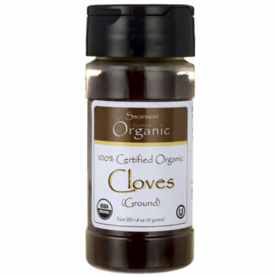 Swanson 100% Certified Organic Cloves (Ground) 1.8 oz (51 grams) Pwdr