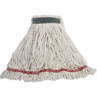 Rubbermaid Commercial Swinger Loop Cotton/Synthetic Shrinkless Mop Heads, Medium, White, 6 count