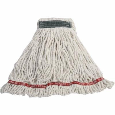 Rubbermaid Commercial Swinger Loop Cotton/Synthetic Shrinkless Mop Heads, Medium, White, 6 count