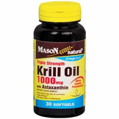 Mason Natural Krill Oil 1000 mg with Astaxanthin Triple Strength, 30 Softgels