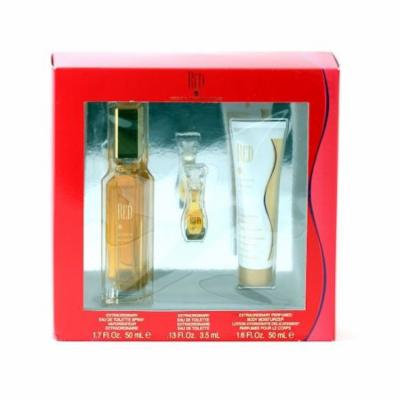 Giorgio Beverly Hills Giorgio Red (L) EDT Sp 1.7 oz. Body Moist 1.6oz./Mini Repl .13 Size: Set