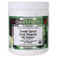 Swanson Sweet Carrot Juice Powder with Probiotic 14.2 oz (402 grams) Pwdr