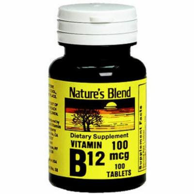 Nature's Blend Vitamin B12 100 mcg Tablets - 100 ct