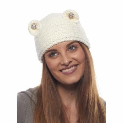 Greatlookz Crystal Chrysanthemum Knit Headband with Sequin Flower for Girls