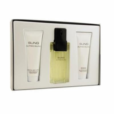 SUNG Alfred Sung 3.4 oz EDT Spray Women Perfume+ 2.5 (75ml) lotion+ gel SET NIB
