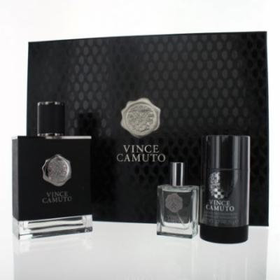 VINCE CAMUTO MEN 3 PIECE GIFT SET - 3.4 OZ EAU DE TOILETTE SPRAY by VINCE CAMUTO