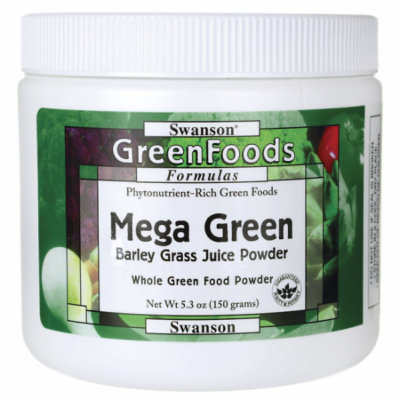 Swanson Mega Green (Barley Grass Powder) 5.3 oz (150 grams) Pwdr