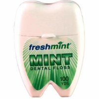 Freshmint 100 Yard Mint Waxed Dental Floss (pack Of 72)