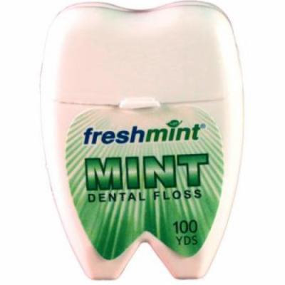 Freshmint 100 Yard Mint Waxed Dental Floss (pack Of 72)
