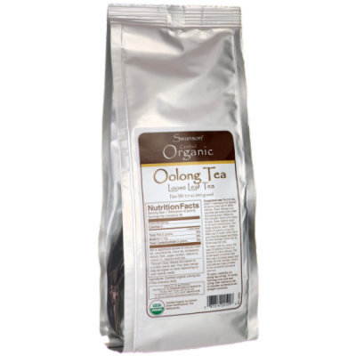 Swanson Certified Organic Loose Leaf Oolong Tea 3.5 oz (100 grams) Pkg