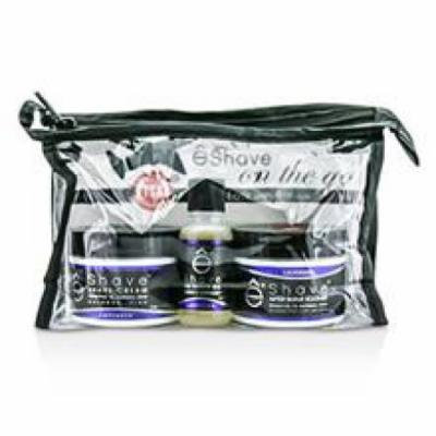 EShave On The Go Travel Kit (lavender): Shave Cream 30g + After Shave Soother 30g + Pre Shave Oil 15g +tsa Bag