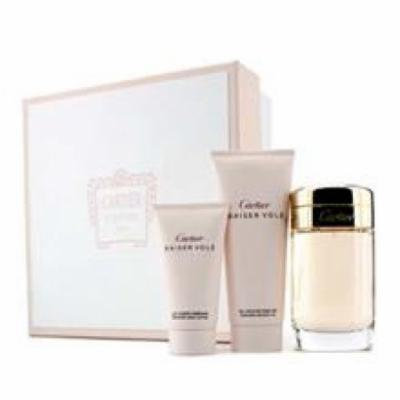 CARTIER Baiser Vole Coffret: Eau De Parfum Spray 100ml/3.3oz + Shower Gel 100ml/3.3oz + Body Lotion 50ml/1.6oz For Women