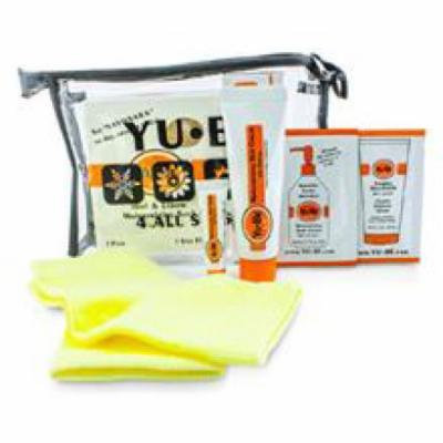 Yu-Be Heel & Elbow Repair Kit: Moisturizing Sock 1 Pair + Skin Cream 31ml & 3ml + Foaming Skin Polish 4ml + Body Lotion