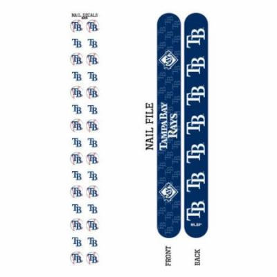 Bundle 2 Items: Tampa Bay Rays Nail File and Nail Sticker Decals