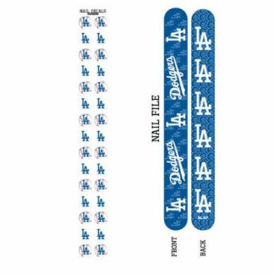 Bundle 2 Items: Los Angeles Dodgers Nail File and Nail Sticker Decals