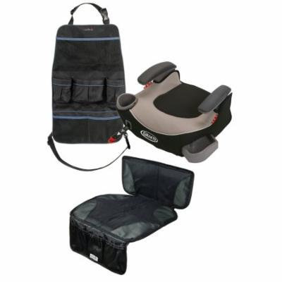 Graco Affix Backless Booster Car Seat with Car Seat Mat & Backseat Organizer, Pierce