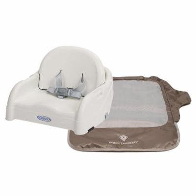 Graco Blossom Booster Seat with Seat Neat Chair Cover, White/Brown