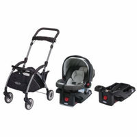 Graco SnugRide 30 LX Click Connect Car Seat with Car Seat Carrier & Extra Car Seat Base, Glacier