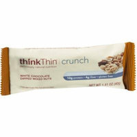 thinkThin Crunch White Chocolate Dipped Mixed Nuts Nut Bars