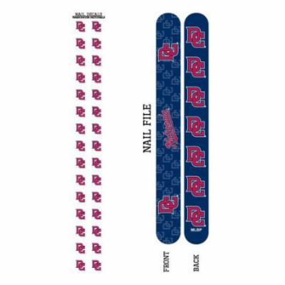 Bundle 2 Items: Washington Nationals Nail File and Nail Sticker Decals