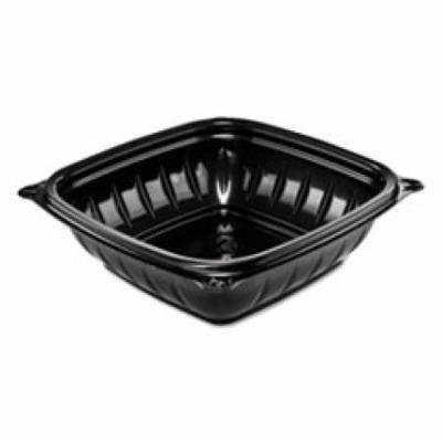 PresentaBowls Pro Black Square Bowls, 8 oz, Plastic,