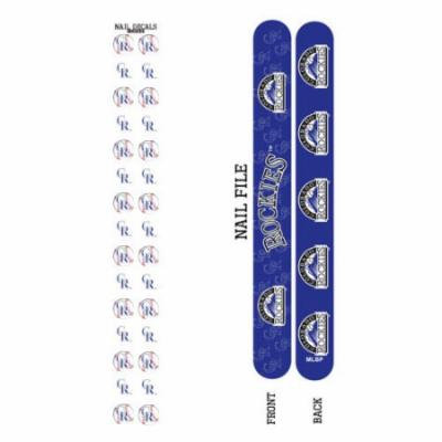 Bundle 2 Items: Colorado Rockies Nail File and Nail Sticker Decals