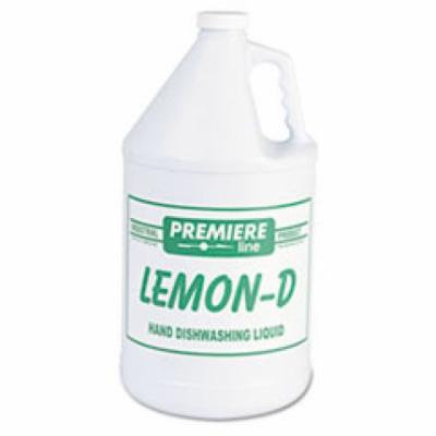 Lemon-D Dishwashing Liquid, Lemon, 1gal, Bottle, Carton