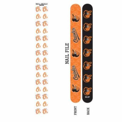 Bundle 2 Items: Baltimore Orioles Nail File and Nail Sticker Decals