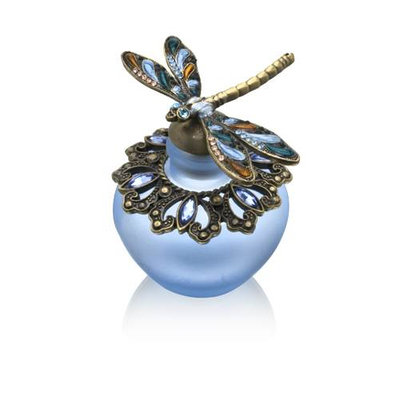 Welforth Dragon Fly Perfume Bottle with Blue Stone