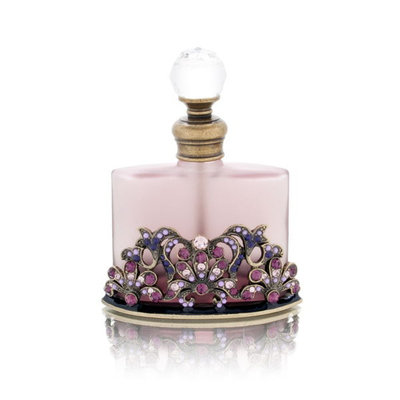 Welforth Purple Bottle with Purple Stones Decorative Perfume Bottle