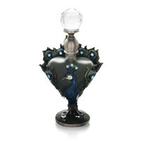 Welforth Blue Peacock Heart Perfume Bottle PB-1010